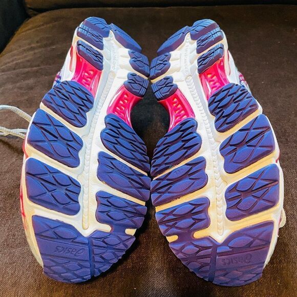 Asics GEL Nimbus 17 Light Grey Purple Ruby Red Womens running 7 US 38 EUR - Picture 8 of 10